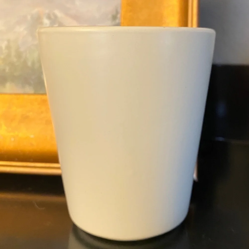 Matte Off White Stoneware Vase